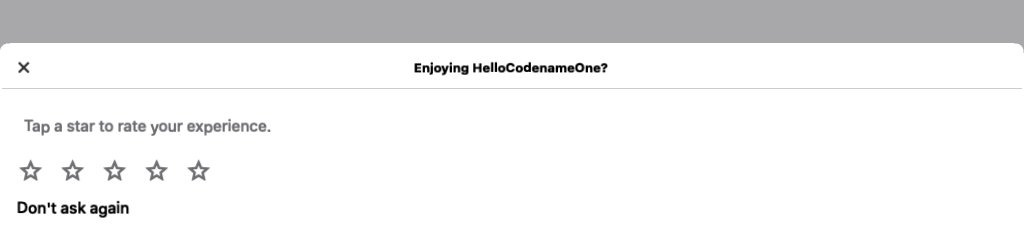 Fallback rating sheet