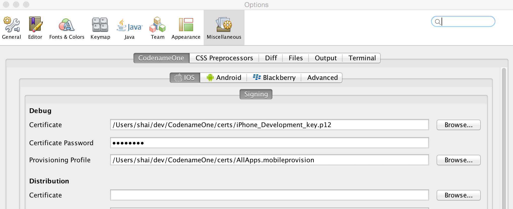 Setting the development certificate and a global \* provisioning profile allows you to create a new app and built it to device without running the Certificate Wizard. Notice that you will need to run it when going into production