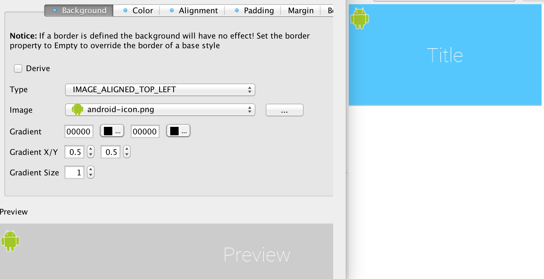 IMAGE_ALIGNED_TOP_LEFT places the image in the top left corner